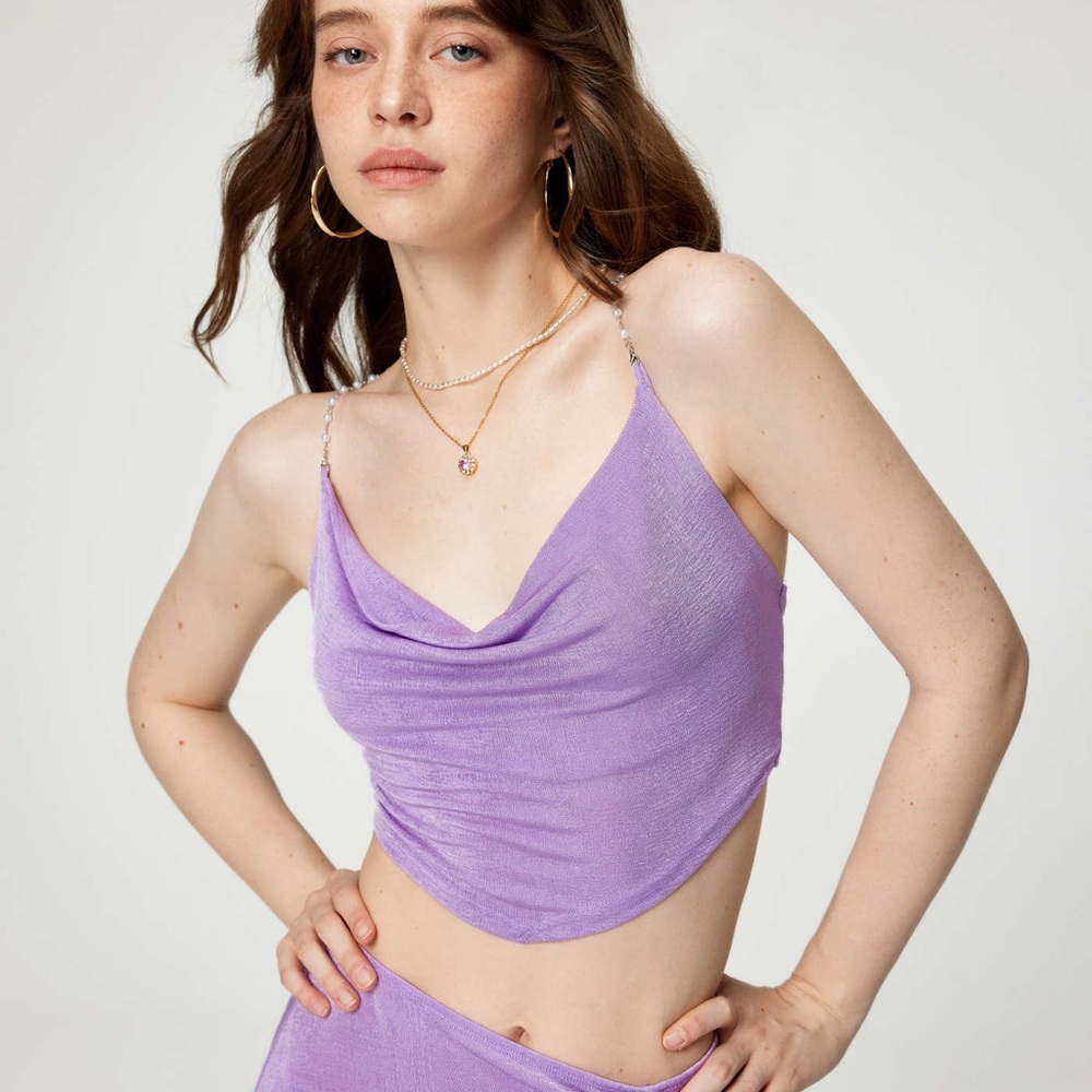 Cider Lilac Cowl‎ Neck rave fairy Top size XL